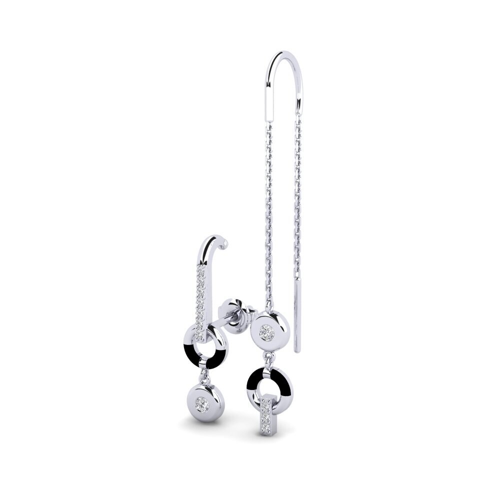14K White Gold Earring Incident - SET