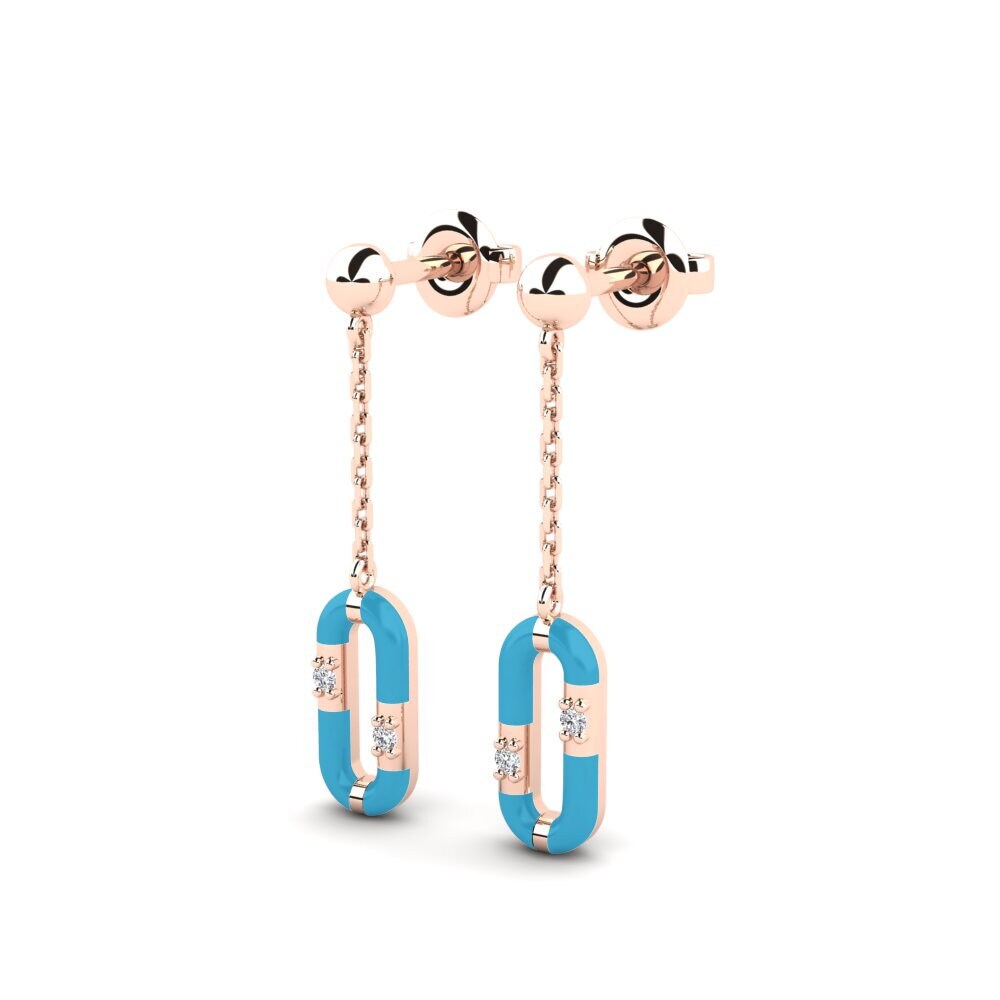 14k Oro Rosa Pendiente de mujer Platia