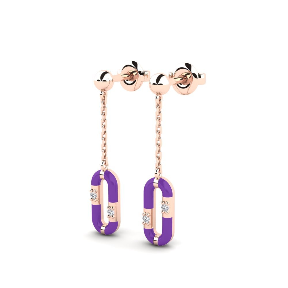 14k Oro Rosa Pendiente de mujer Platia