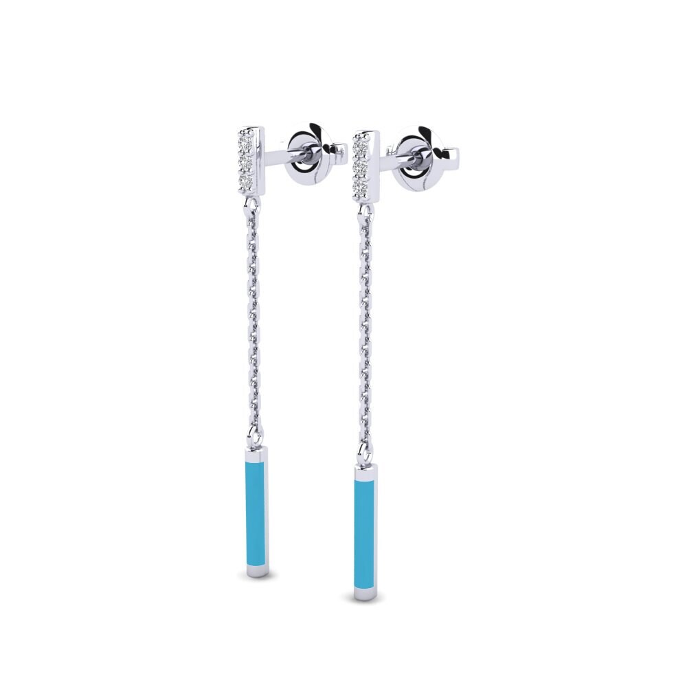 950 Palladium Damen ohrring Poros