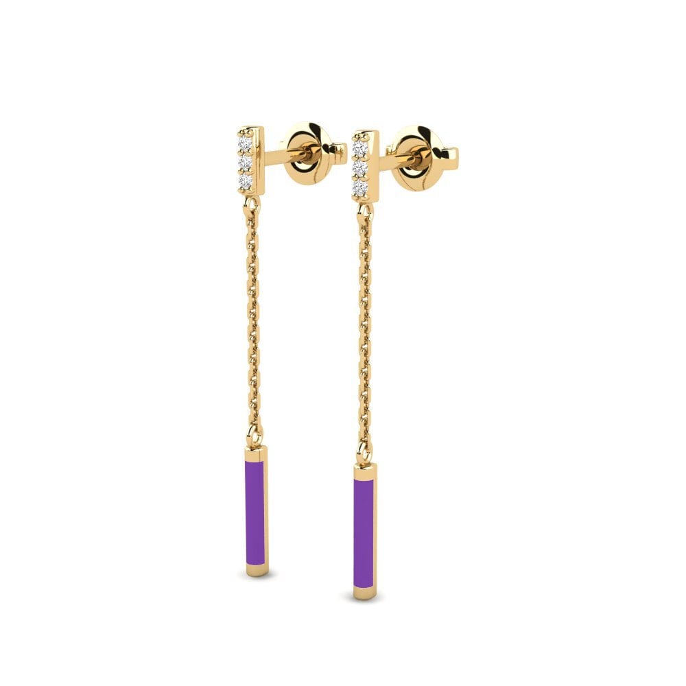 Moissanite Boucle d'oreille femme Poros