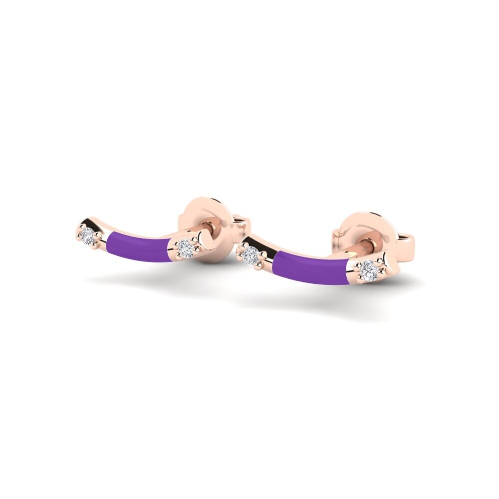 14k Oro Rosa Pendiente de mujer Ioannis