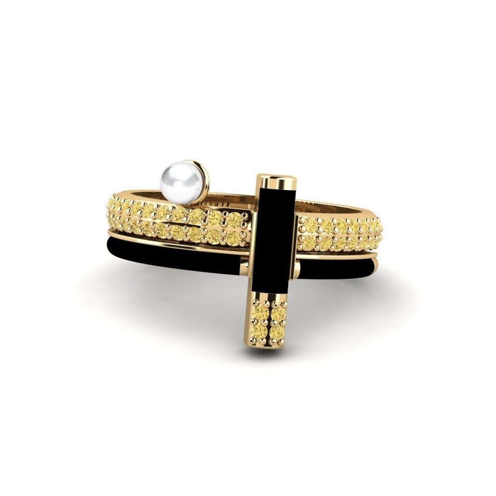 Diamante Amarillo Anillo Karpathes