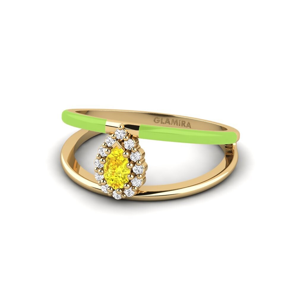 Zafiro amarillo Anillo Kosepela