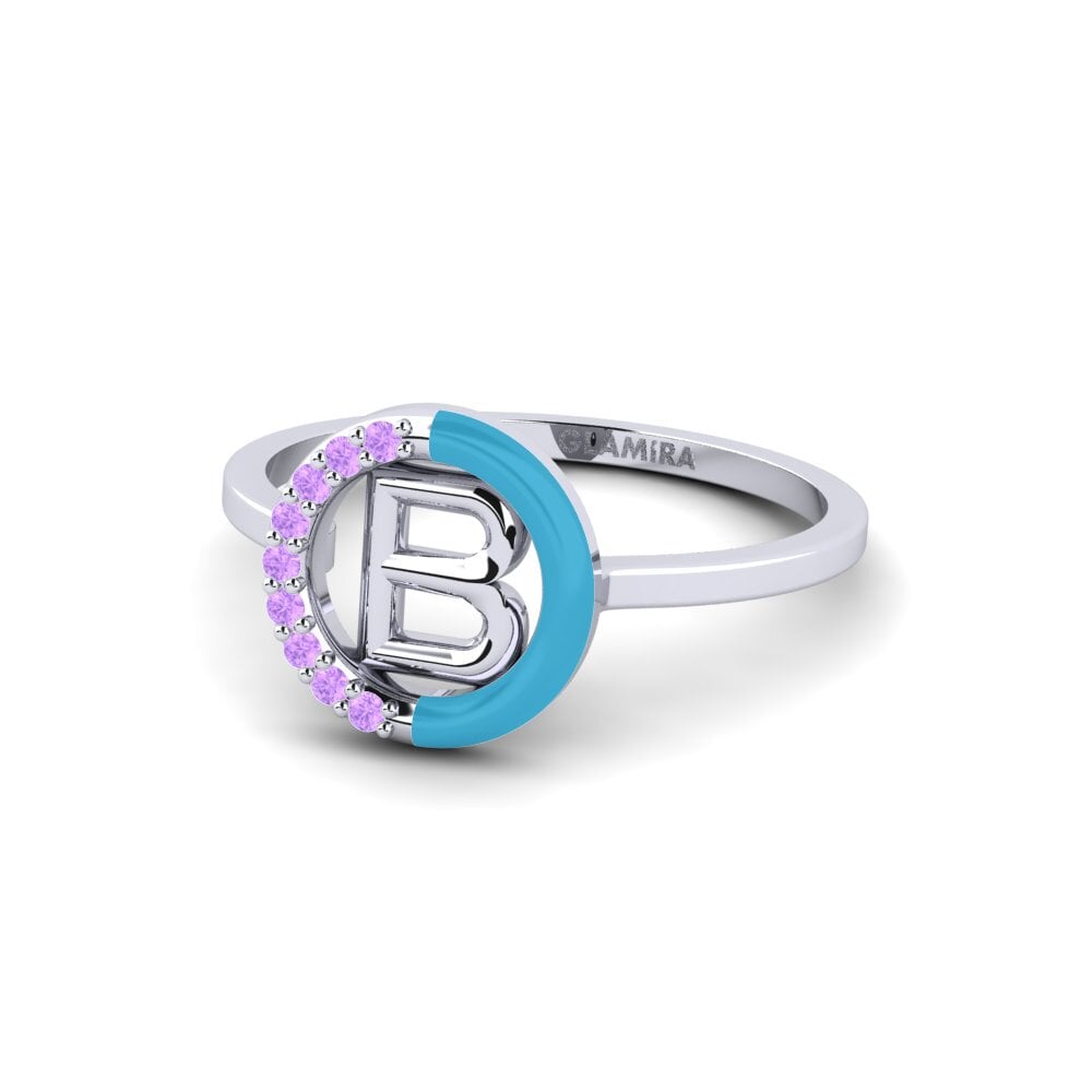 Palladium 950 Amethyst Ring Lemnos - B