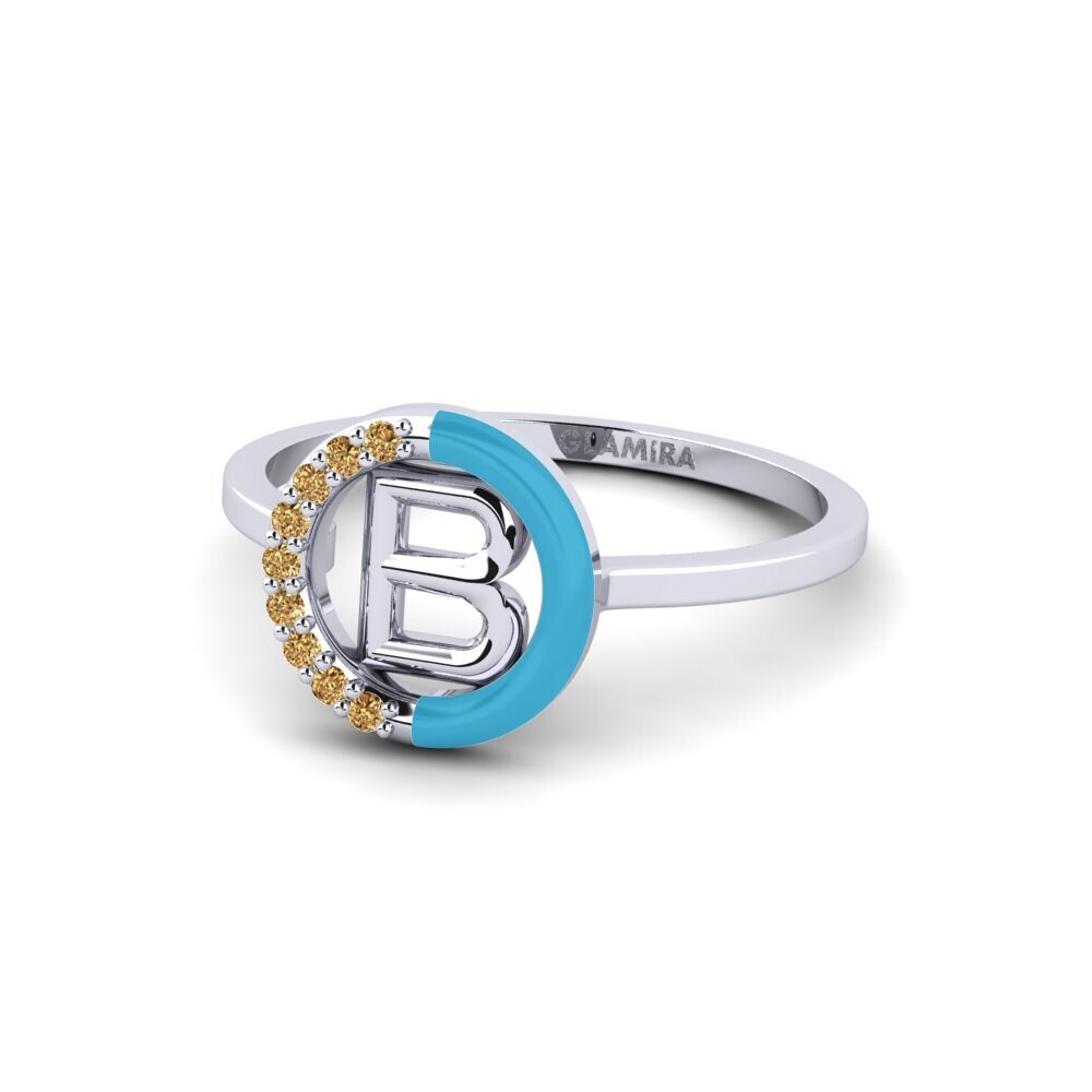 Palladium 950 Brauner Diamant Ring Lemnos - B