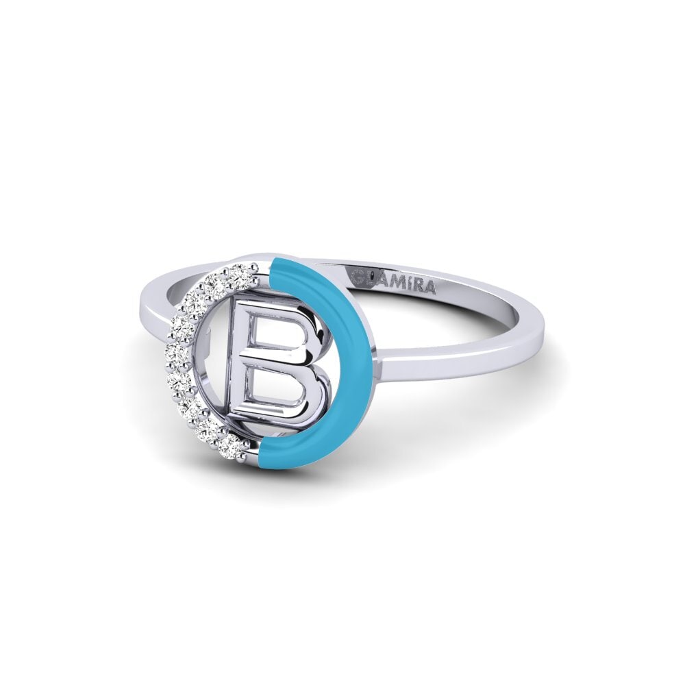 Palladium 950 Moissanit Ring Lemnos - B