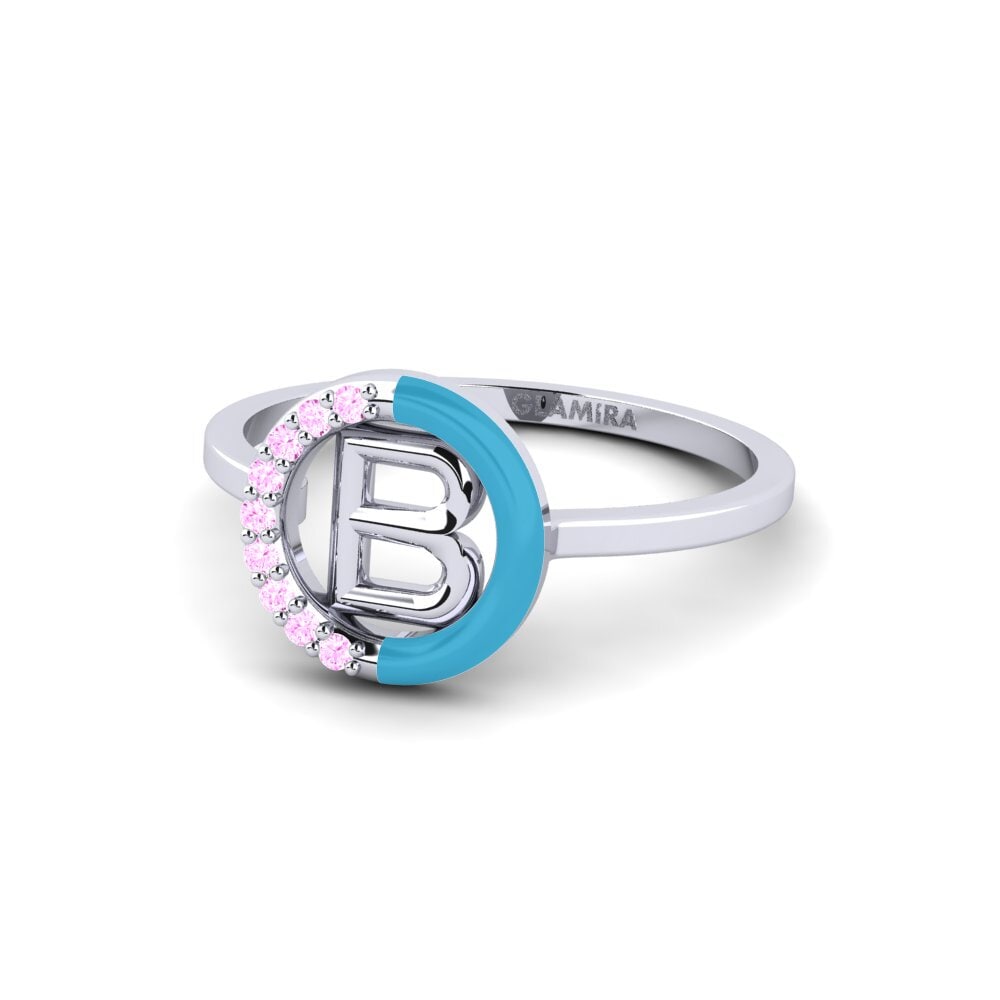 Palladium 950 Rosa Saphir Ring Lemnos - B
