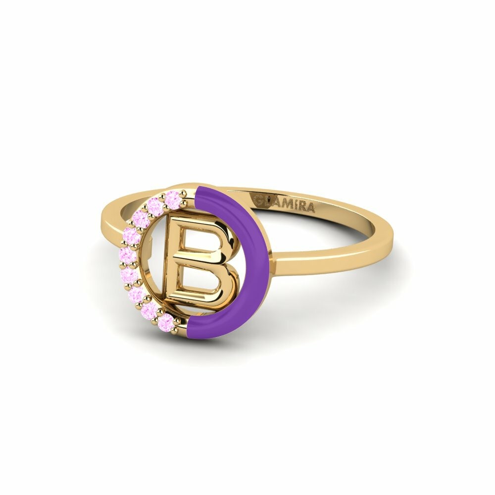 Bagues Saphir Rose Initial & Name