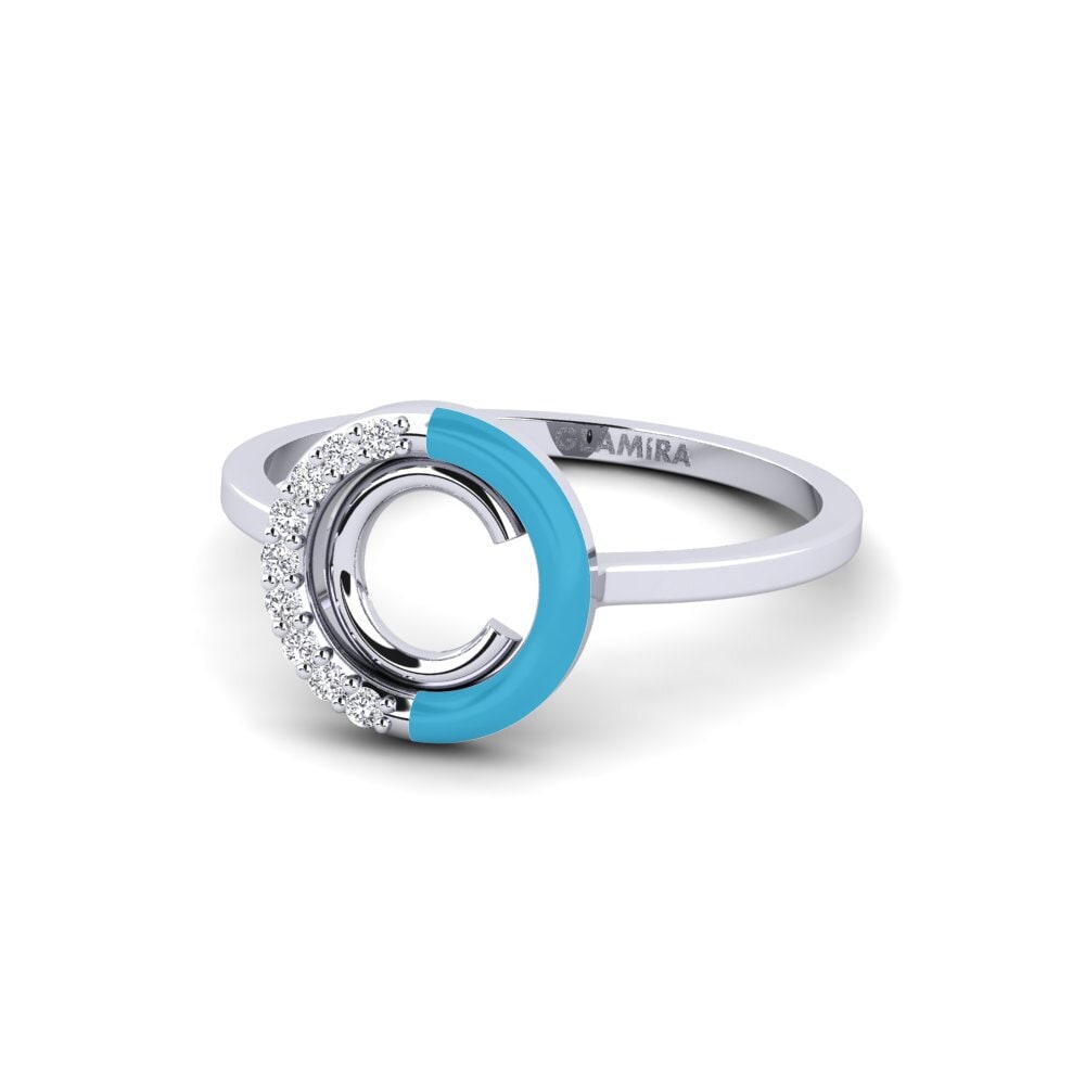 14ct White Gold Ring Lemnos - C