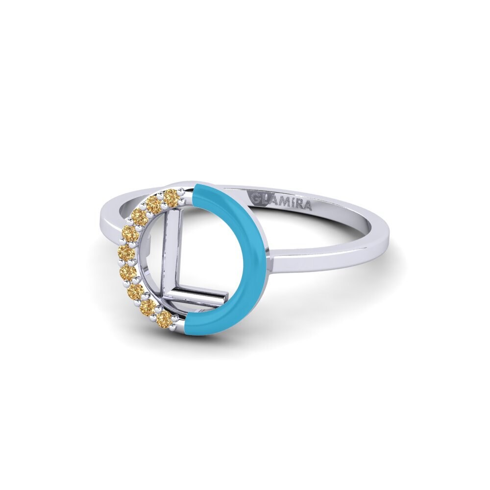 Palladium 950 Brauner Diamant Ring Lemnos - L