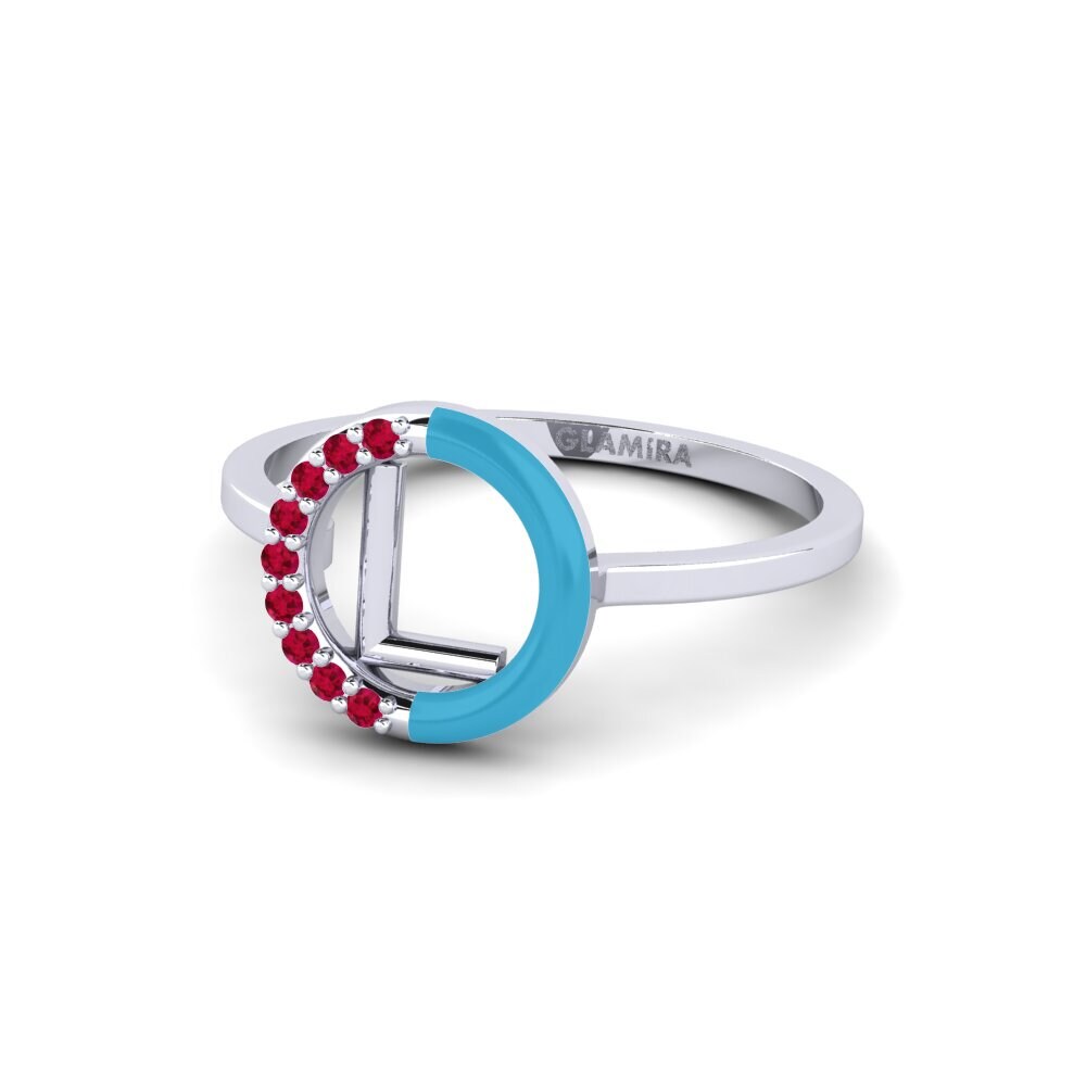 Palladium 950 Rubin Ring Lemnos - L