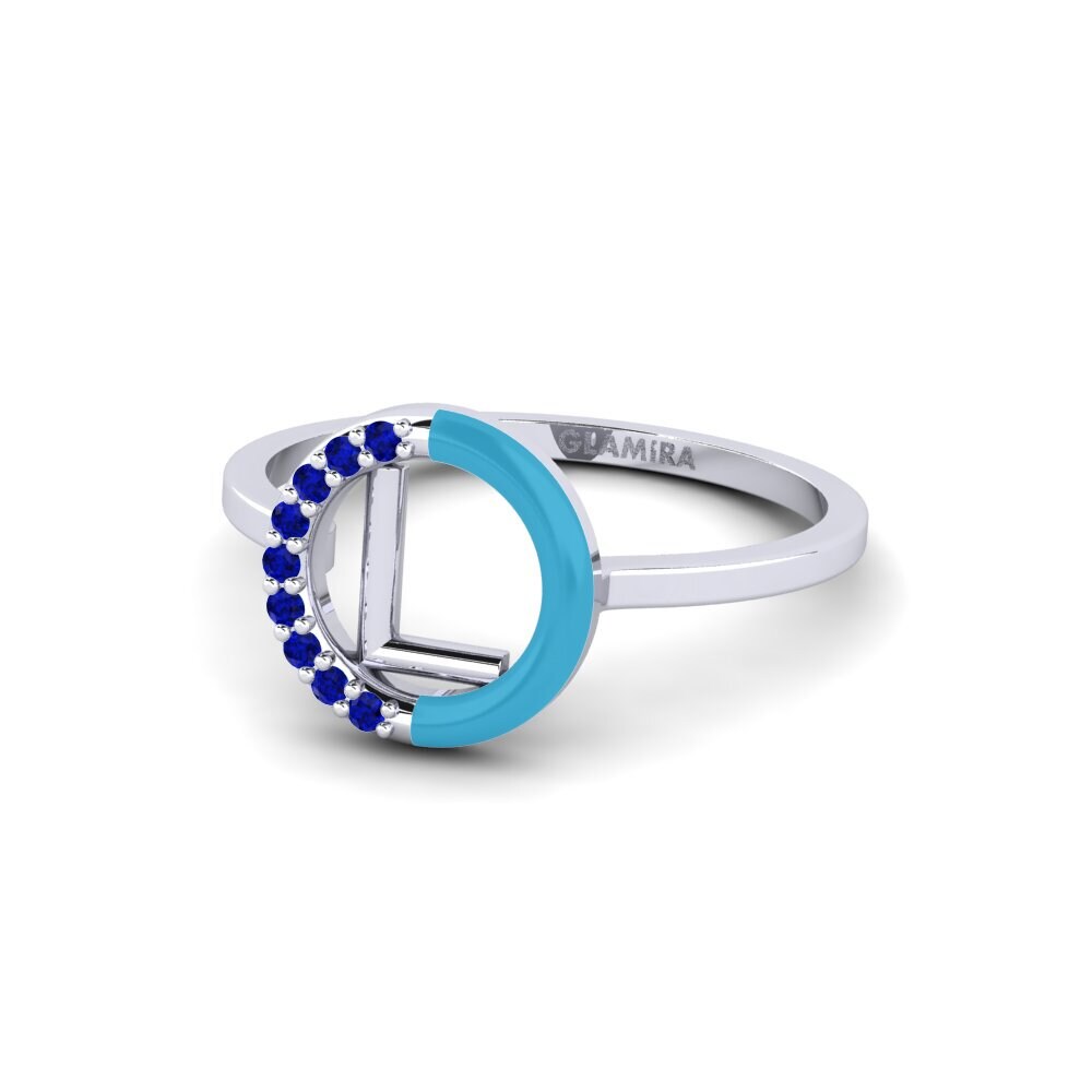 Palladium 950 Saphir Ring Lemnos - L