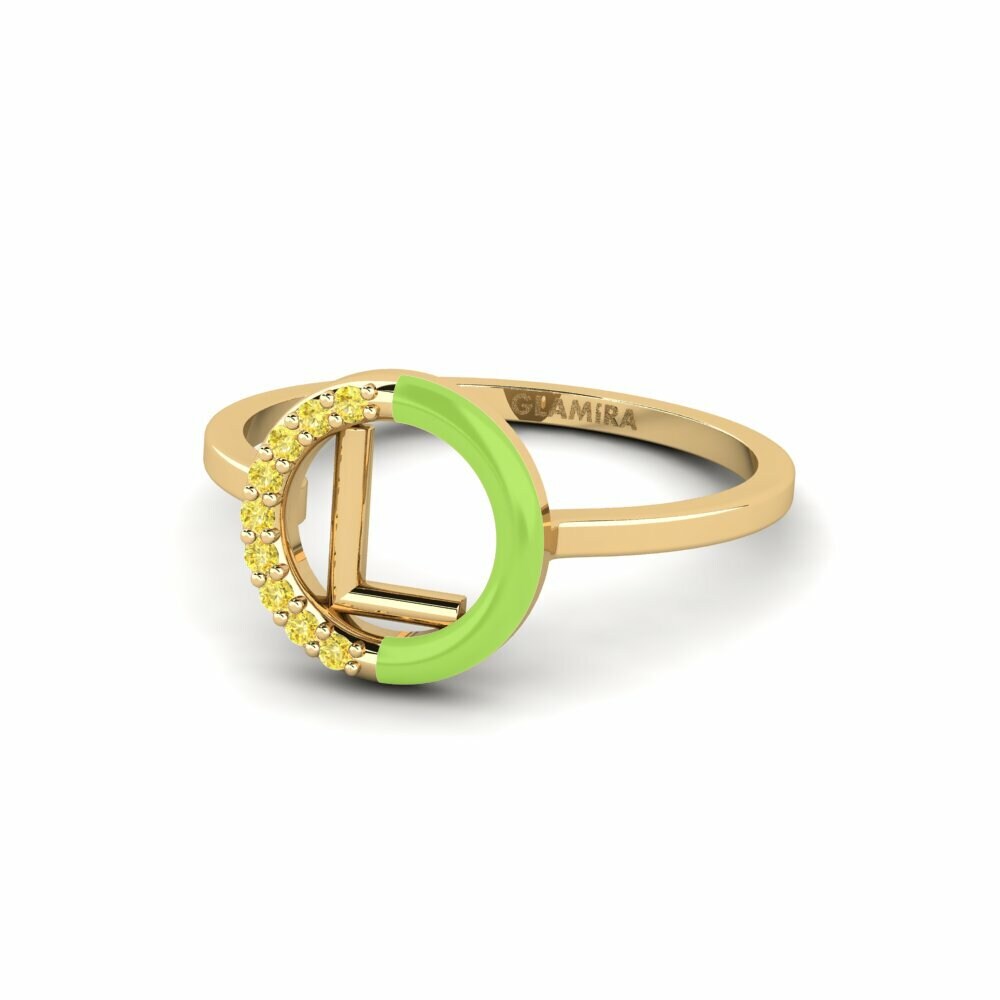 Saphir Jaune Bague Lemnos - L