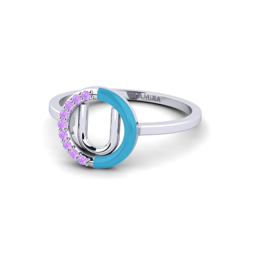 Palladium 950 Amethyst Ring Lemnos - U