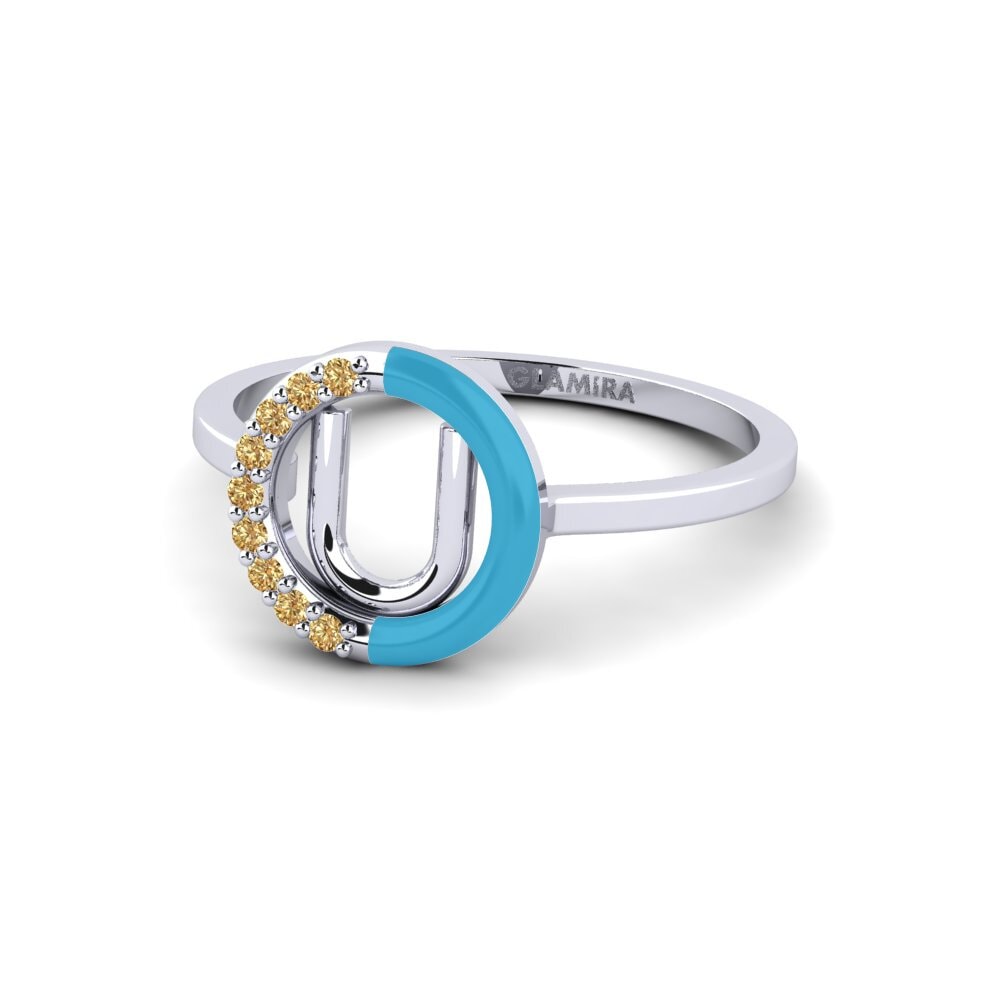 Palladium 950 Brauner Diamant Ring Lemnos - U