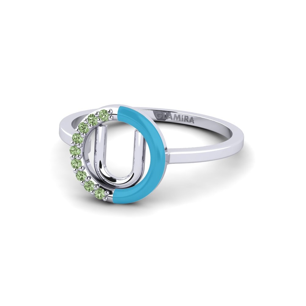 Palladium 950 Grüner Diamant Ring Lemnos - U