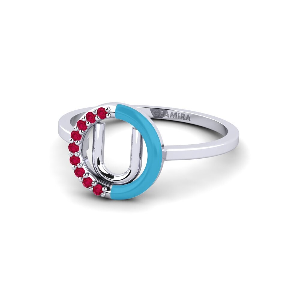 Palladium 950 Rubin Ring Lemnos - U