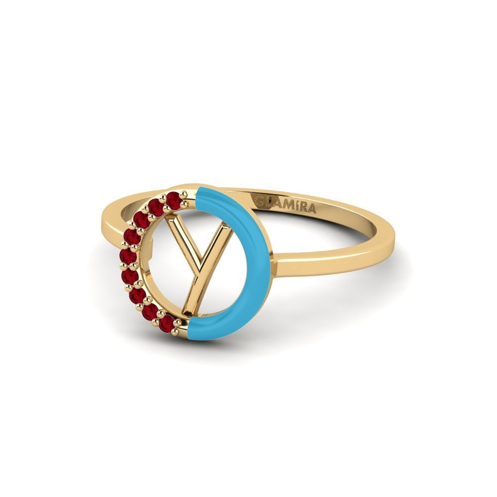 Red Zirconia Ring Lemnos - Y