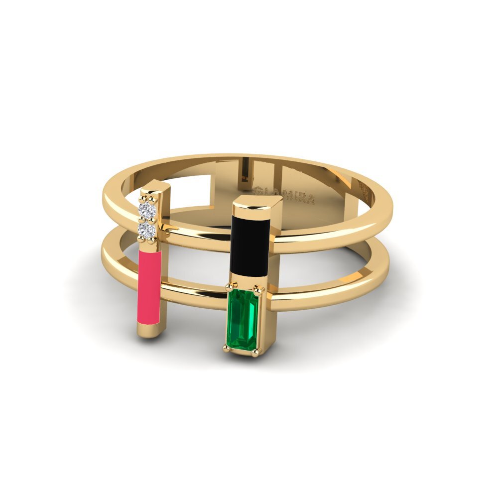 Grüner Zirkonia Ring Milos