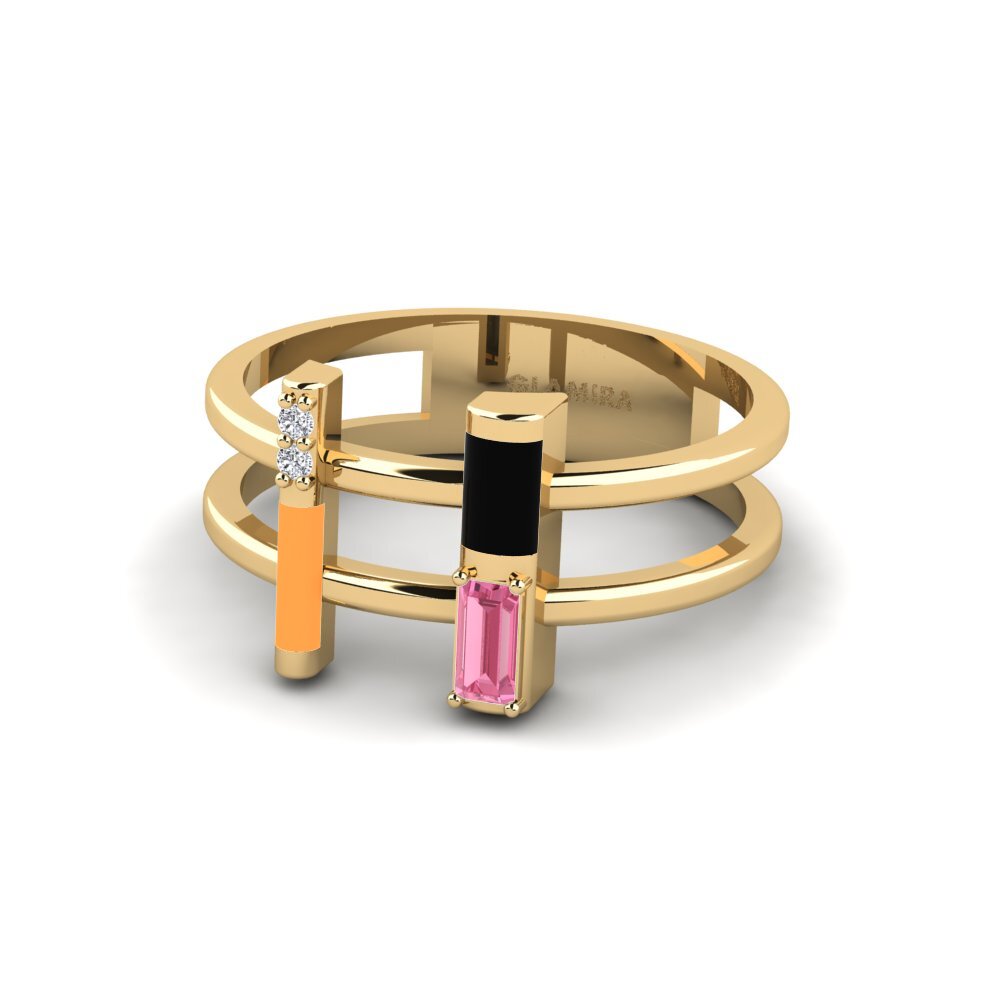 Rosa Saphir Ring Milos