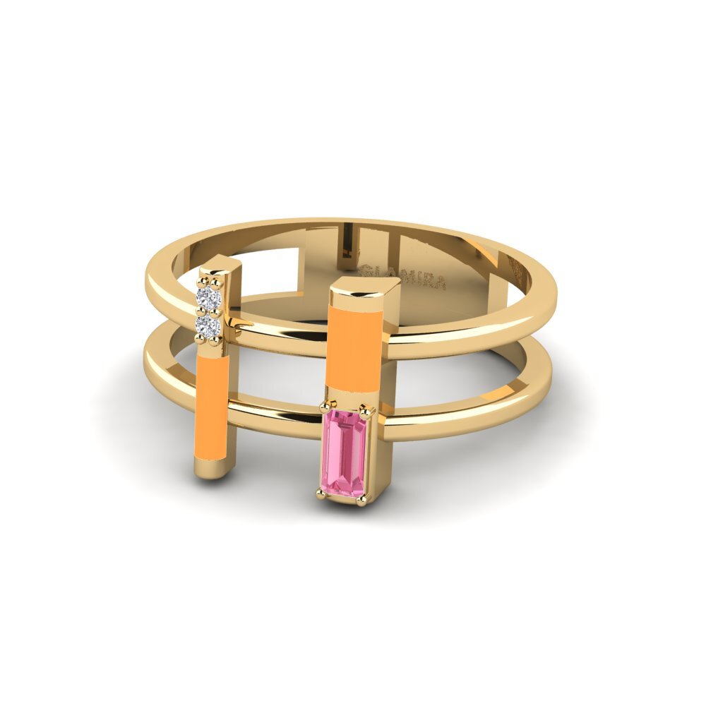Rosa Saphir Ring Milos