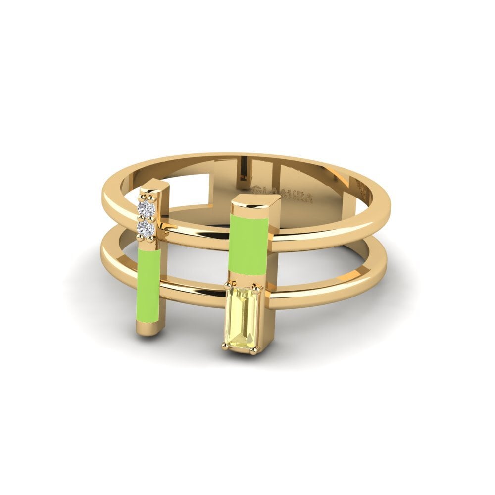 Zafiro amarillo Anillo Milos