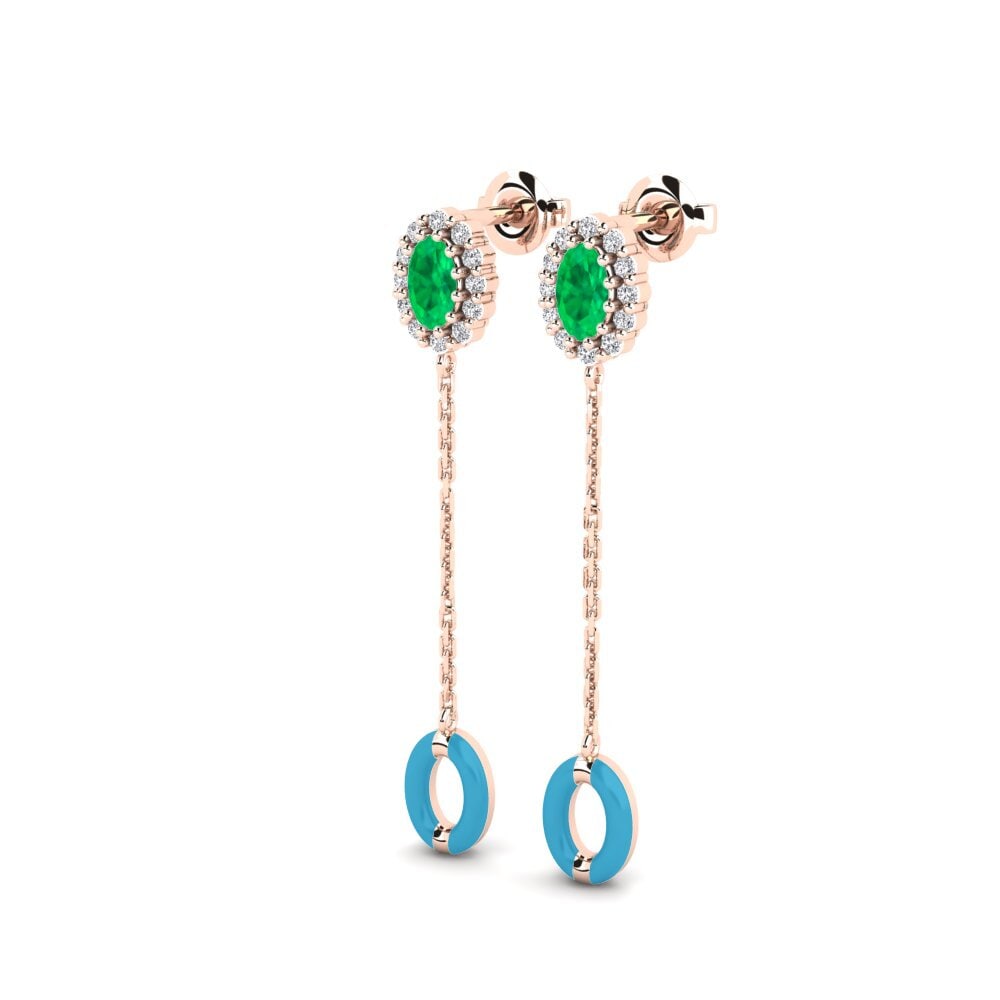 14k Oro Rosa Pendiente de mujer Moffat