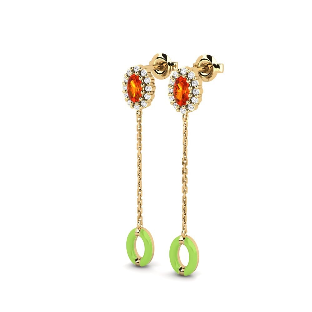 Orange Sapphire Women's Earring Moffat