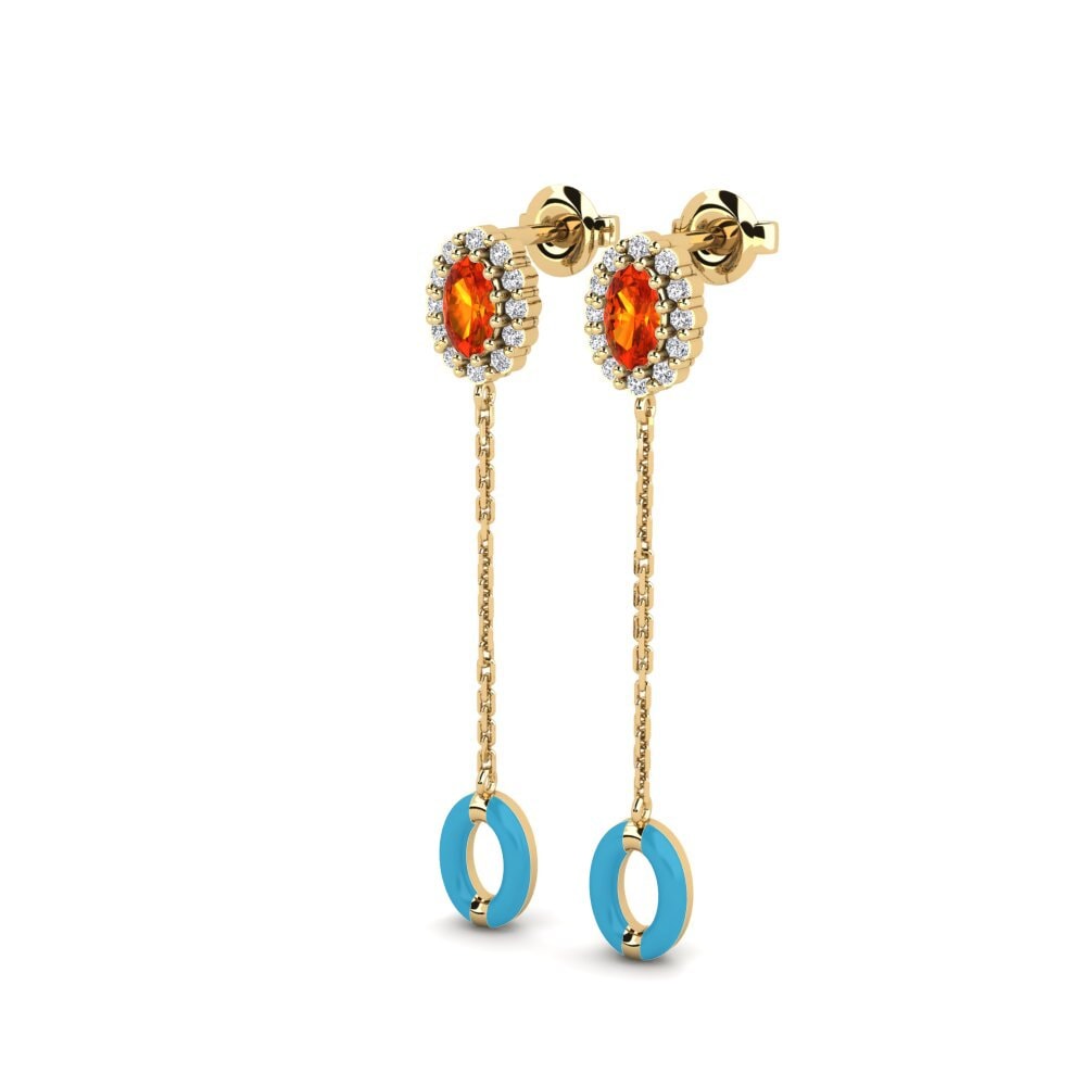 Orange Sapphire Women's Earring Moffat