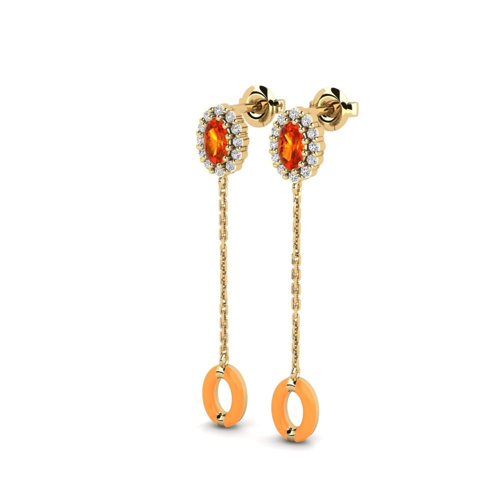 Orange Sapphire Women's Earring Moffat