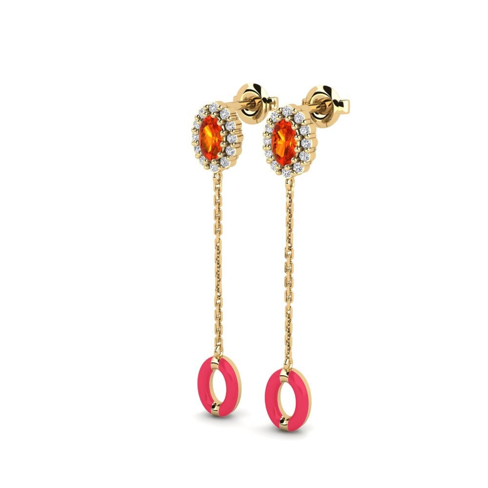 Orange Sapphire Women's Earring Moffat