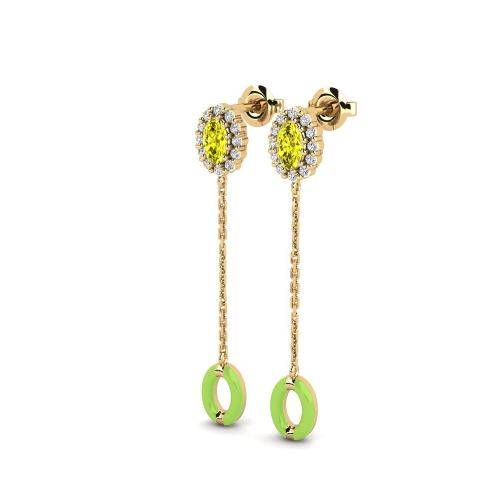 Diamant Jaune Boucle d'oreille femme Moffat