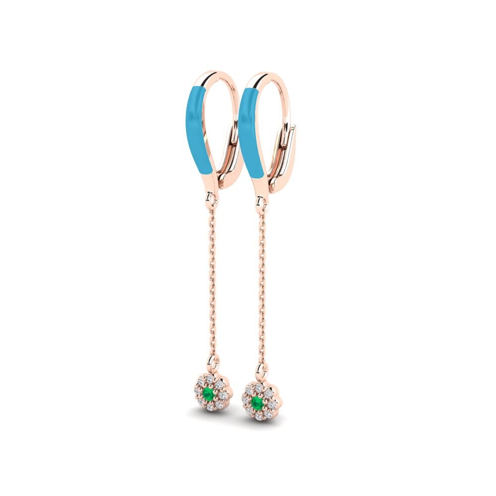 14k Oro Rosa Pendiente de mujer Morrison