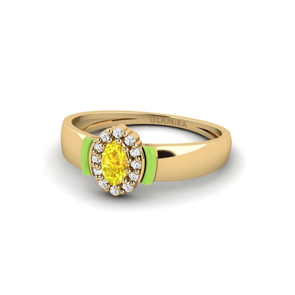 Zafiro amarillo Anillo Newark