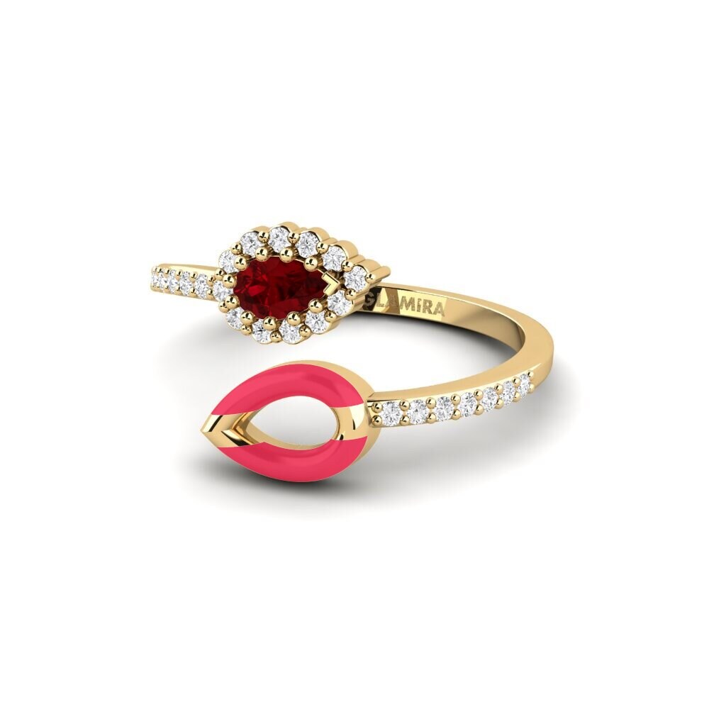 Roter Zirkonia Ring Nucla