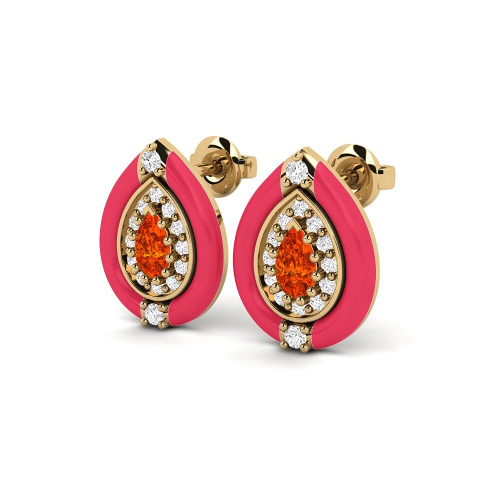 Orange Sapphire Women's Earring Paoli