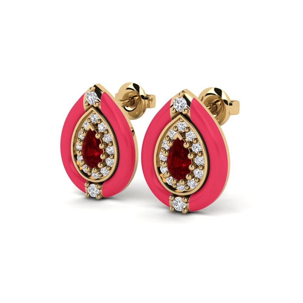 ruby-zirconia ต่างหู Paoli