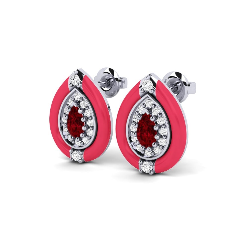 9ct White Gold Women's Earring Paoli