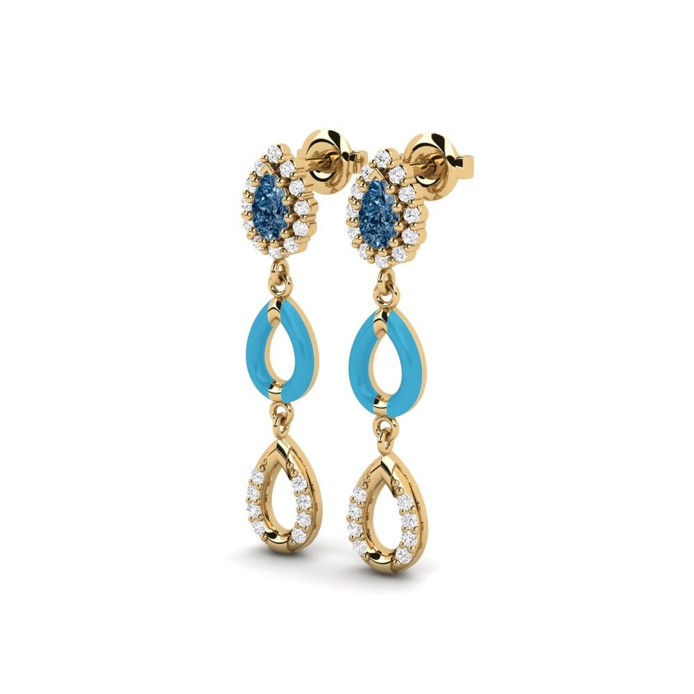 Diamante Azul Pendiente de mujer Ramah
