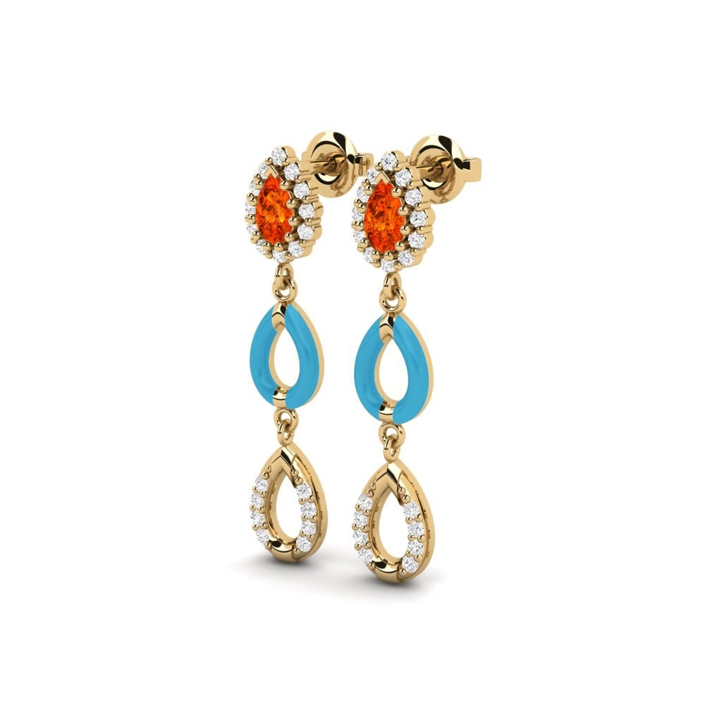 Orange Sapphire Women's Earring Ramah
