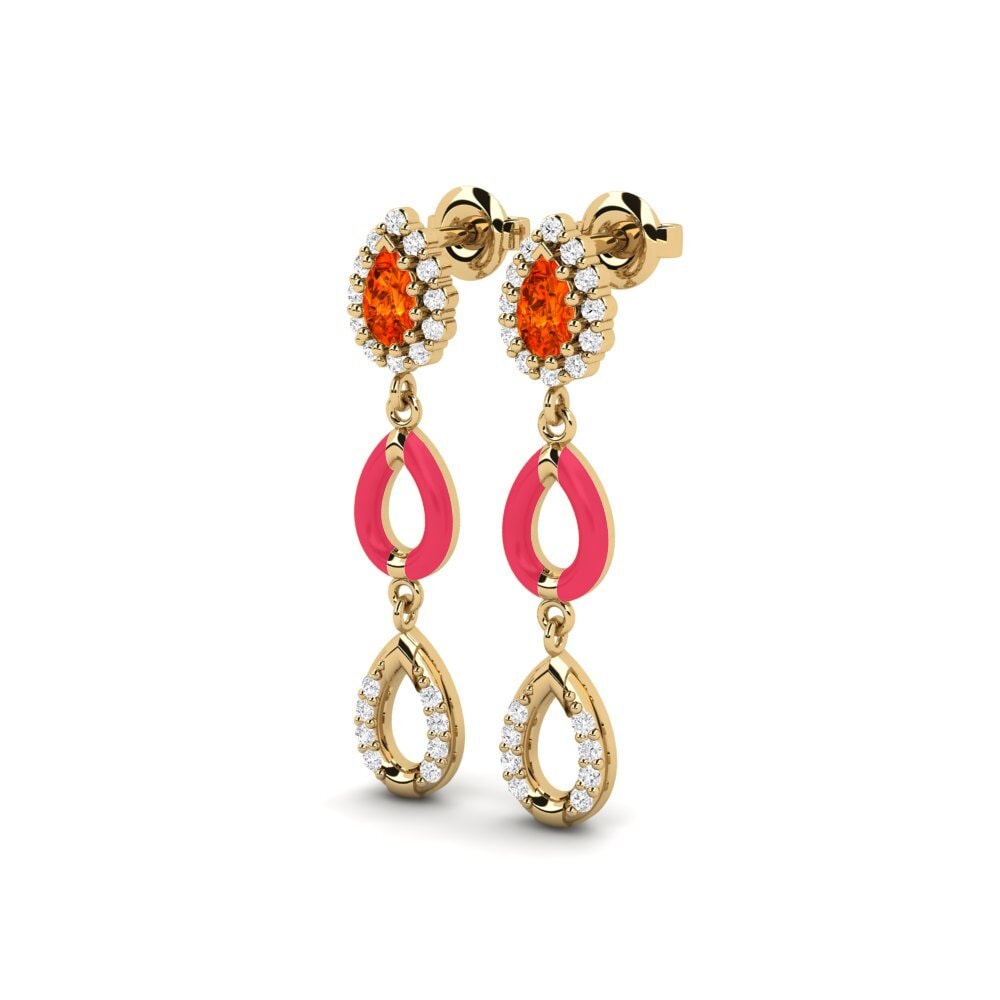 Orange Sapphire Women's Earring Ramah