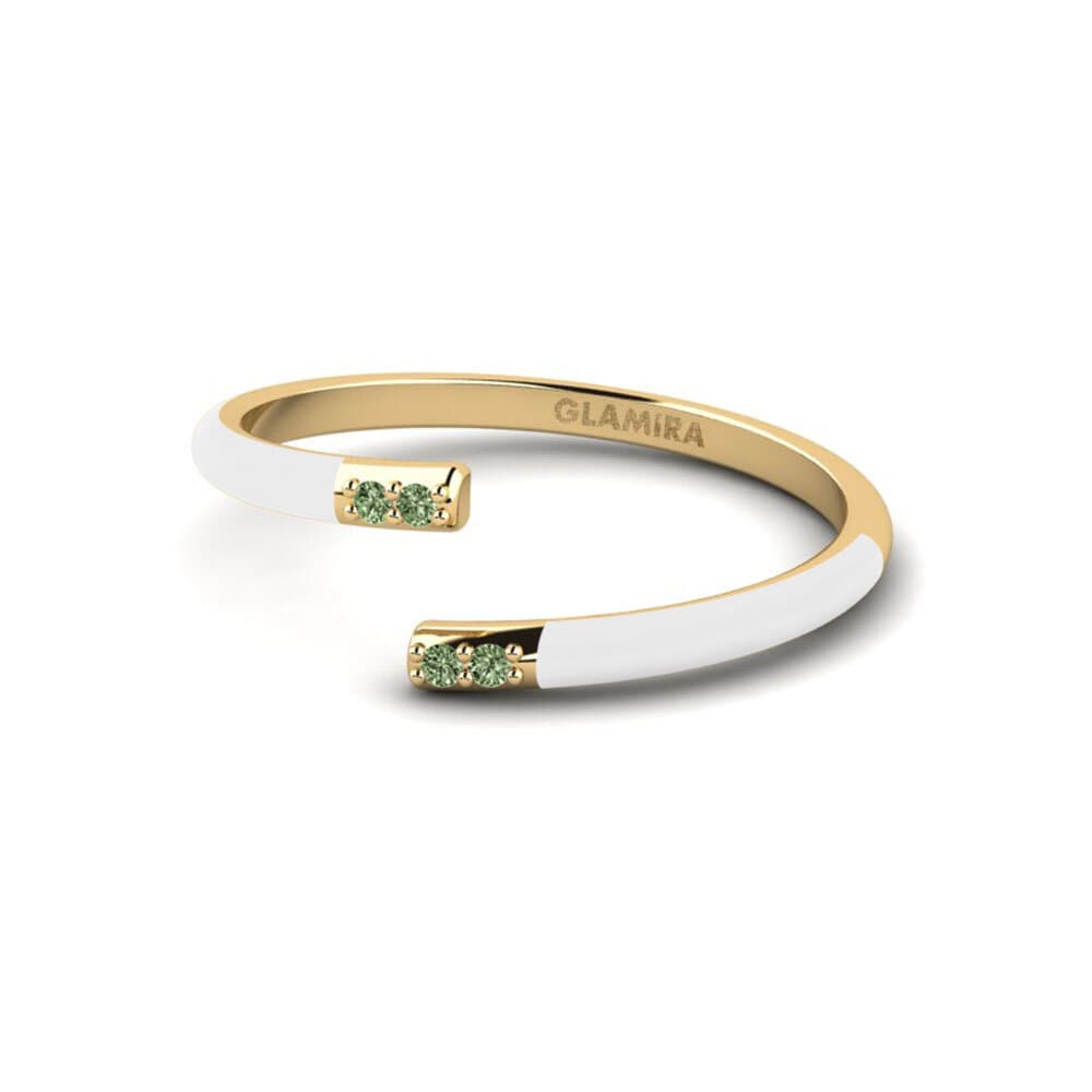 Green Diamond Ring Rhodes