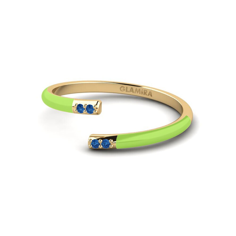 Dunkelblauer Zirkonia Ring Rhodes