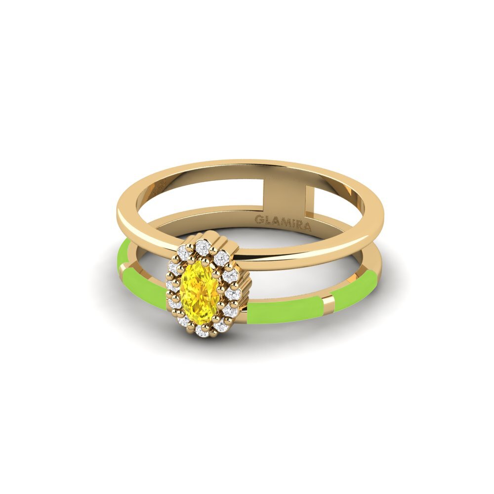 Zafiro amarillo Anillo Roligt