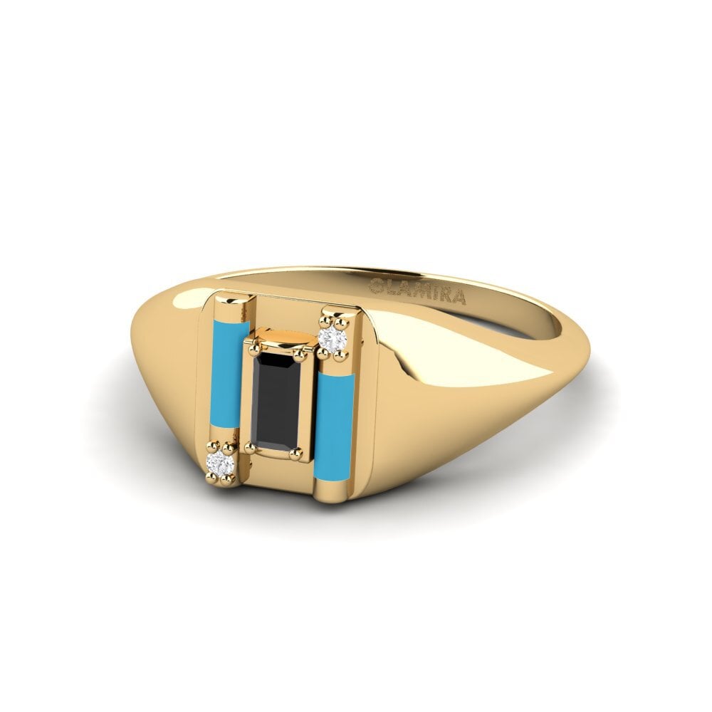 Schwarzer Saphir Ring Skyro