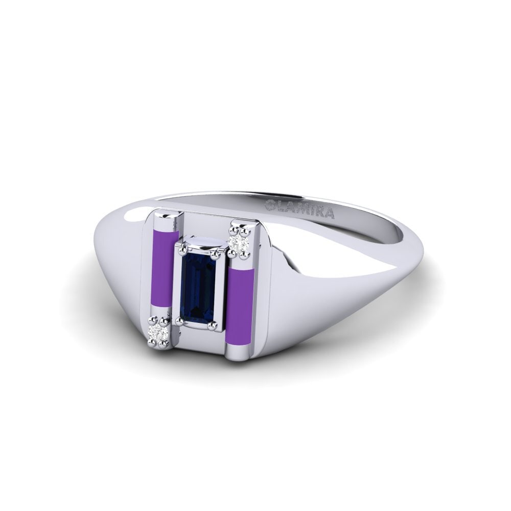 Weiß-Silber Ring Skyro