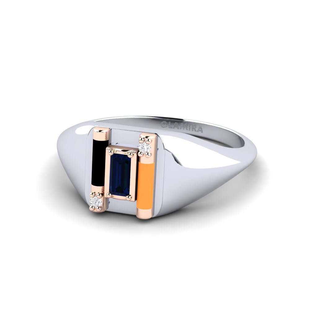 585 Weiß & Rotgold Ring Skyro