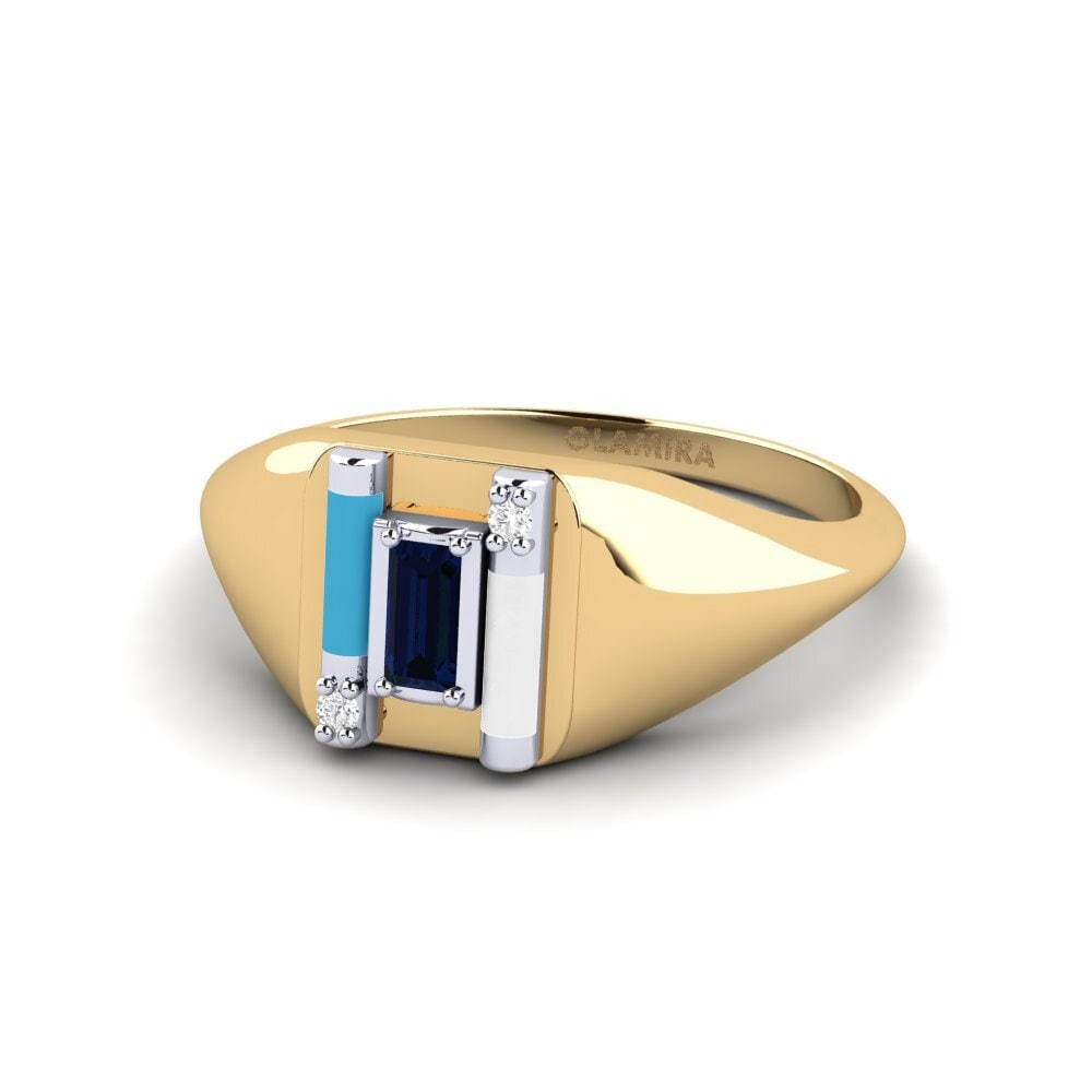 375 Gelb & Weißgold Ring Skyro