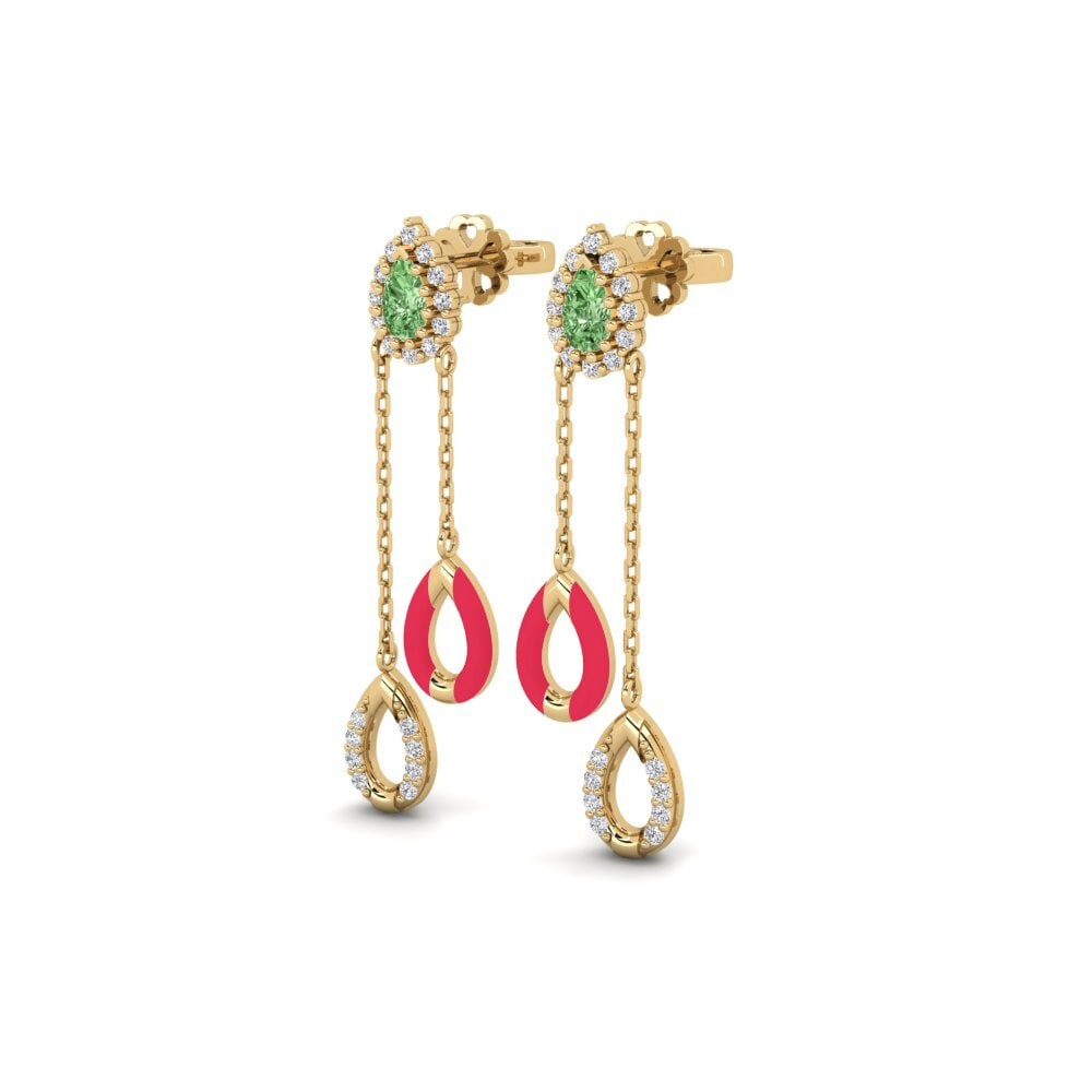 Diamante Verde Brincos Feminino Starkville